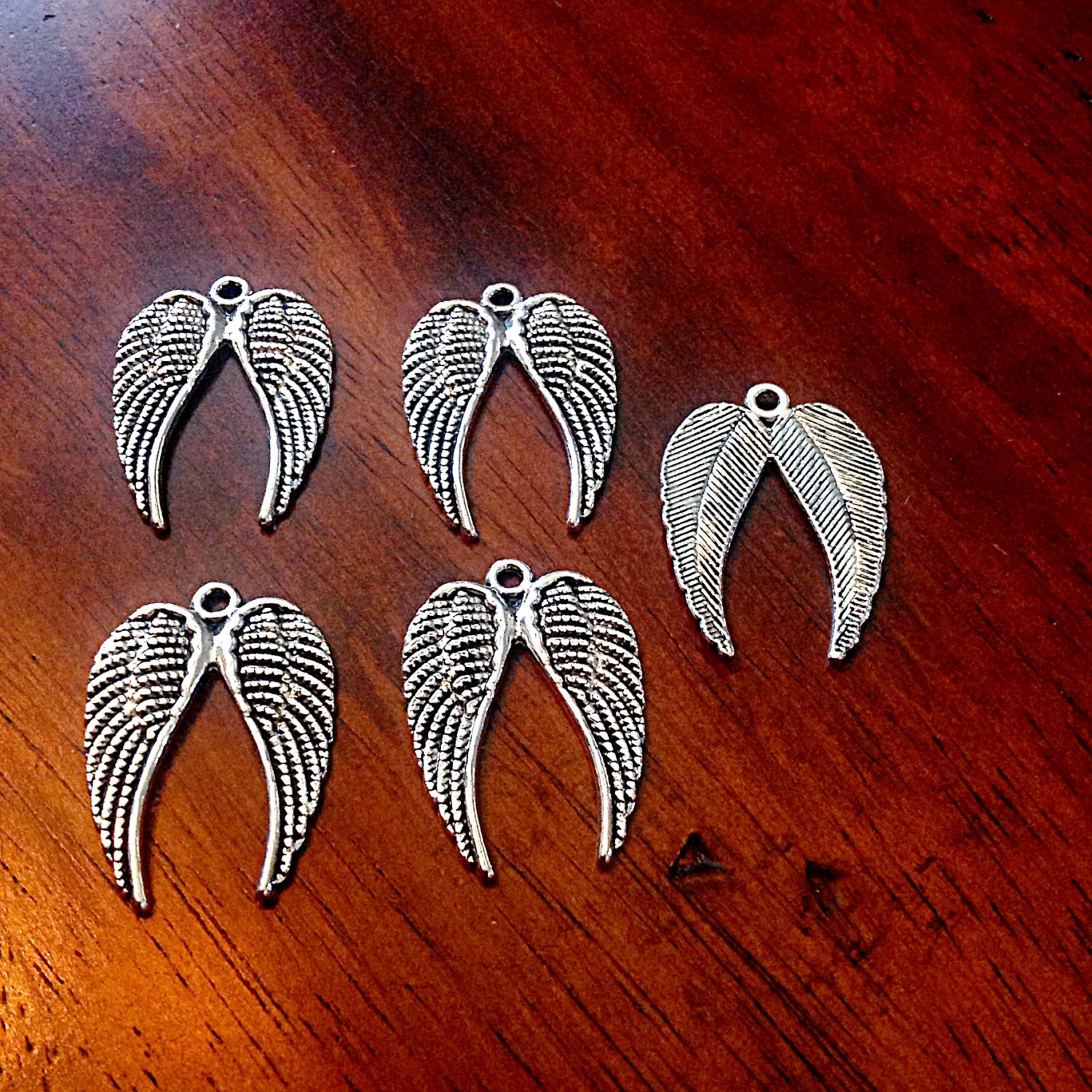 Bulk 20 Angel Wing Charms Antique Silver Wing Charms Etsy