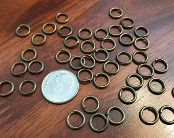 Strong Jump Rings, 300pcs 8x1.2mm Jumprings, Bronze Jumprings, Heavy Duty Jumprings, Industrial Strength Jump Rings, Findings