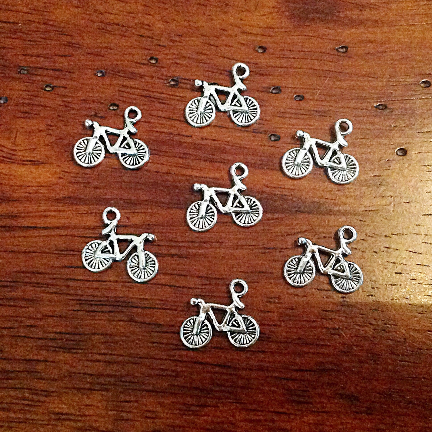 40 Bicycle Charms Silver Bike Charms Cycling Charms Etsy