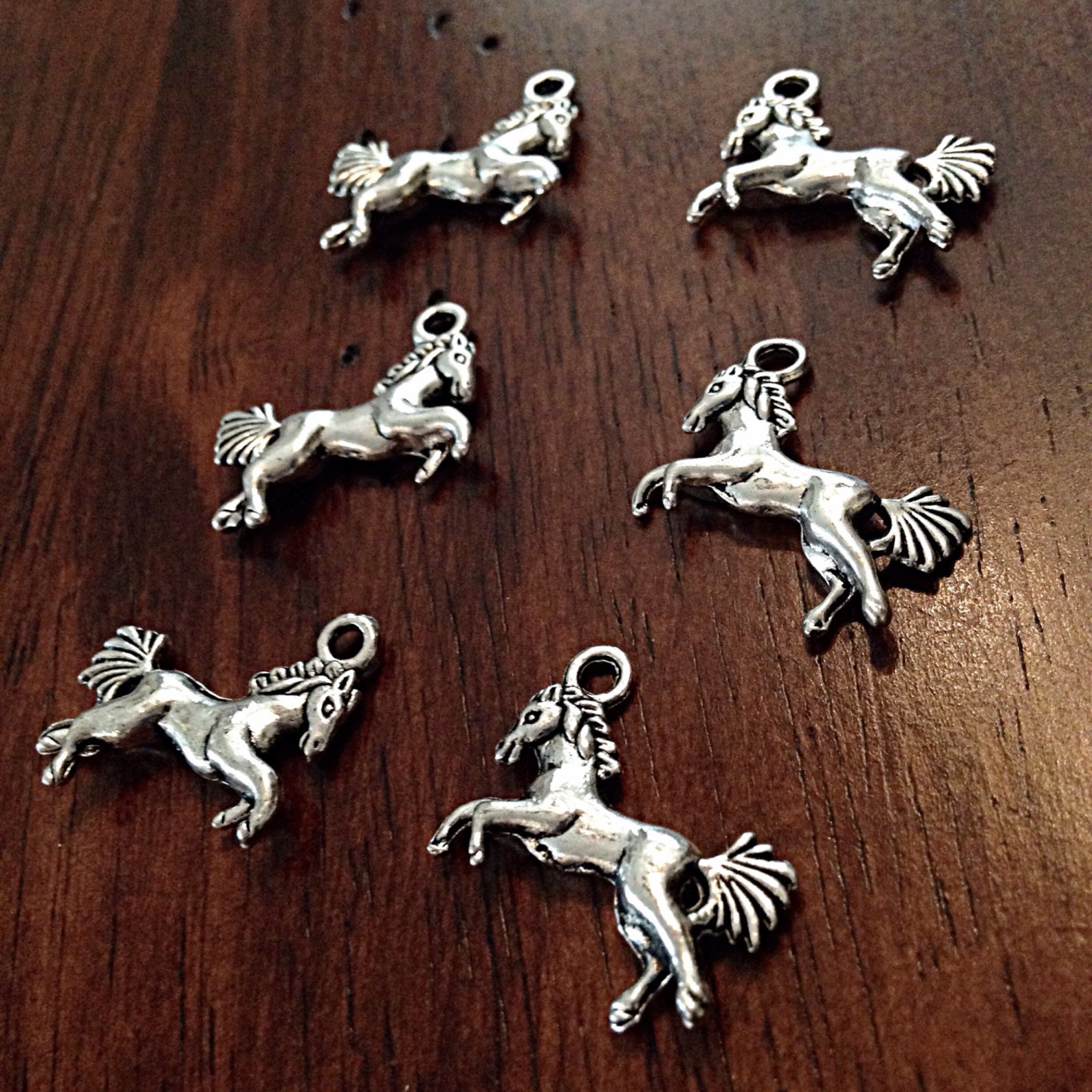 12 Horse Charms Antique Silver Horse Charms Silver Horse Etsy