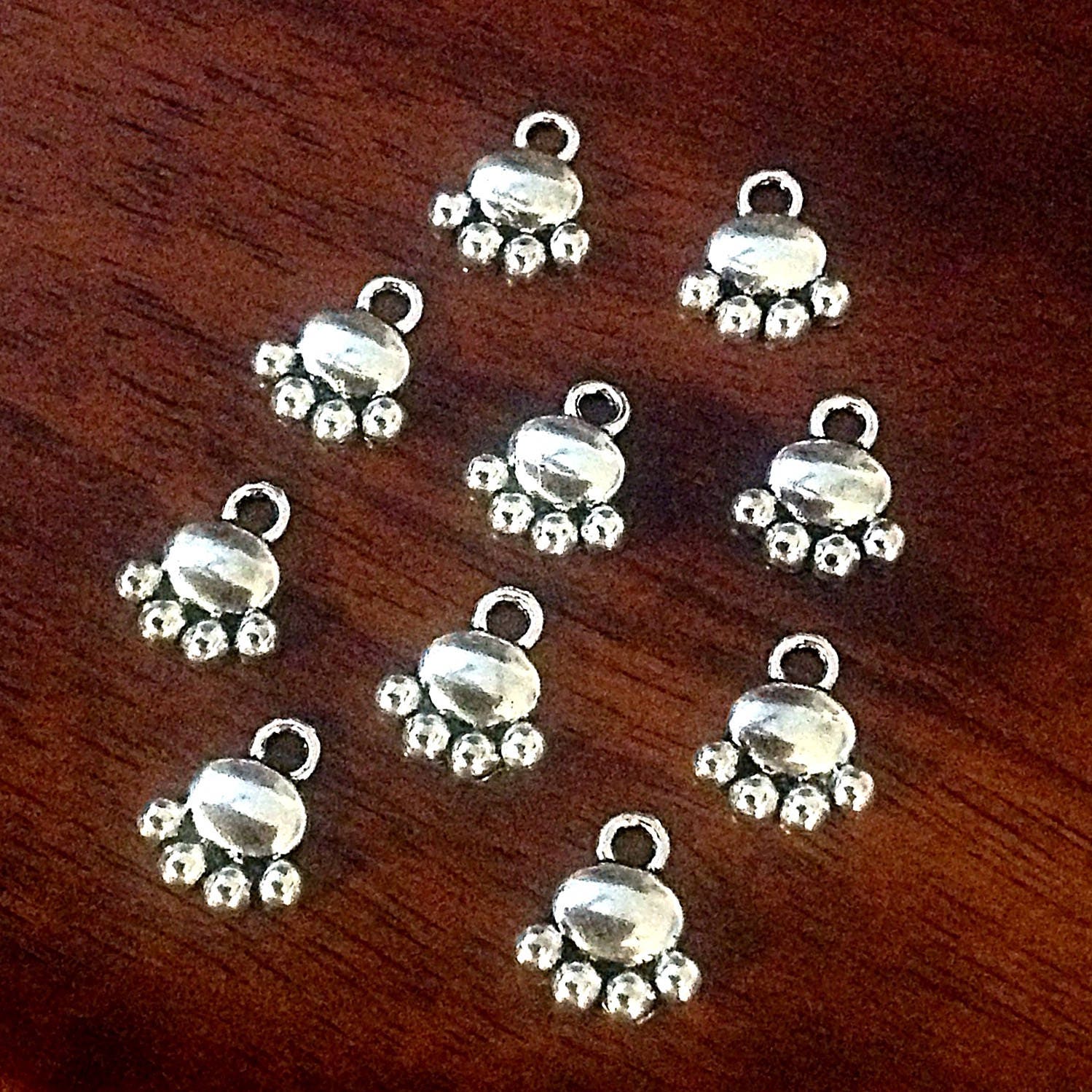 Bulk 50pcs Dog Paw Charms Paw Charms Antique Silver Puppy Etsy