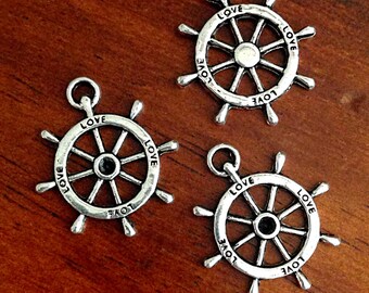 Sailing Rudder Charms 12mm Snap Pendant Necklace Set Drifting Bottle Charms Sailing Rudder Charms 12mm Snap Pendant Necklace Set Drifting Bottle Charms