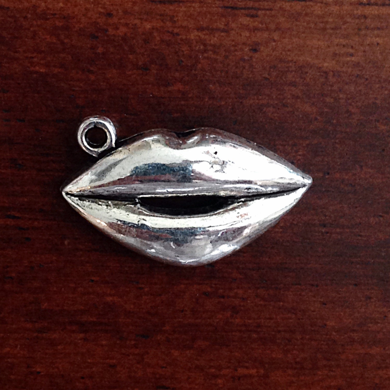 12pcs, Lips Charms, Antique Silver Lips Charms, Silver Lips Charms