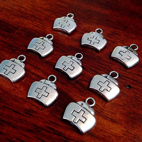 15 Nurse Charms Antique Silver Charms Medical Charms Doctor