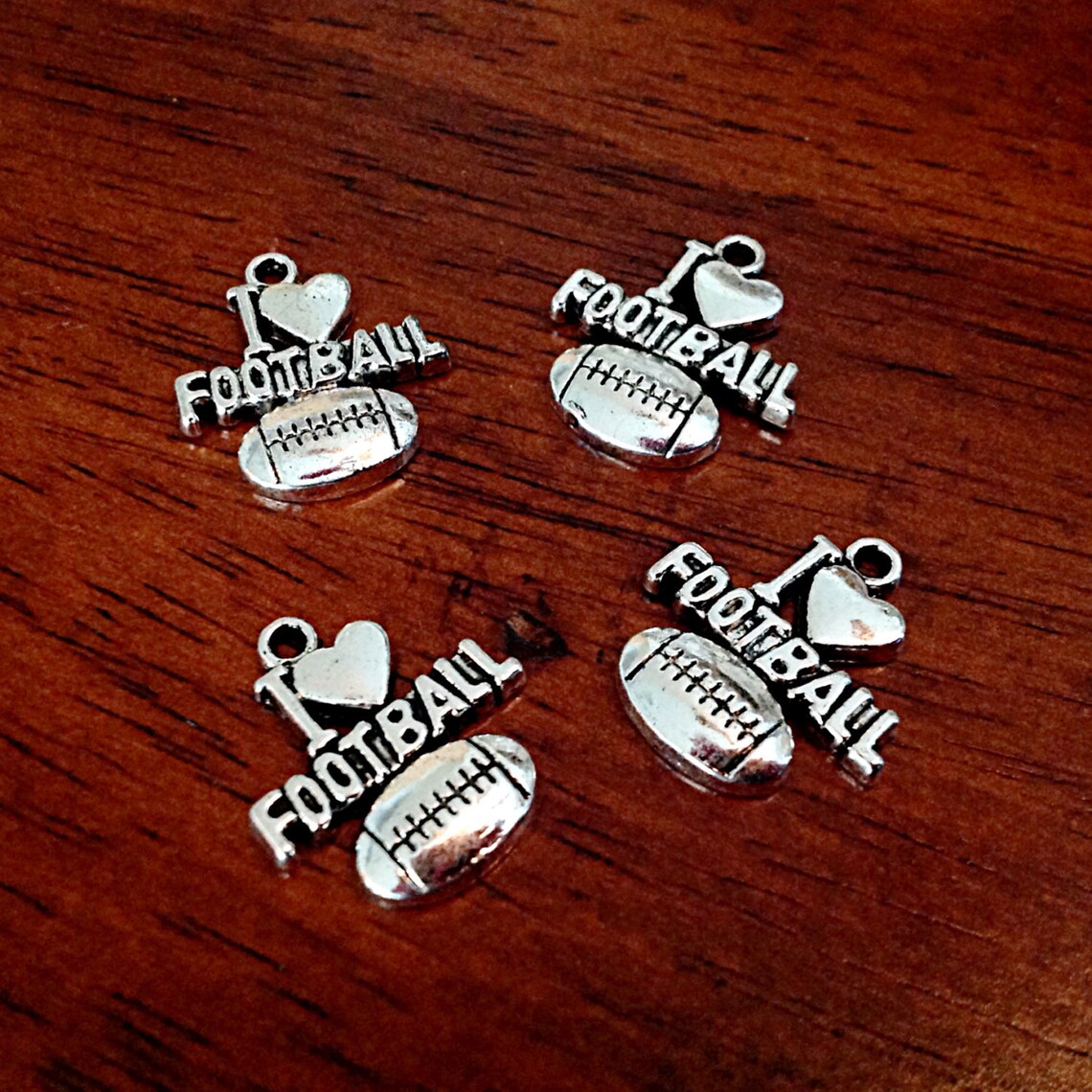 Bulk 20 I Love Football Charms Football Charms I Love Etsy