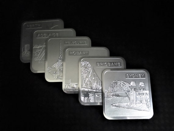 square silver coasters