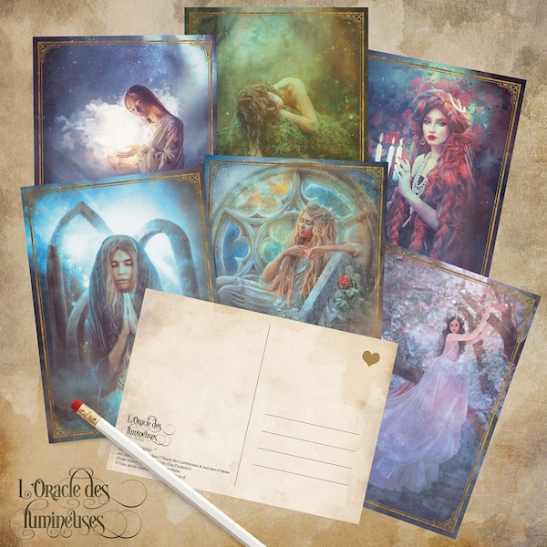 PACK Goodies Lot de Cartes postale, marque page et sticker - Fantasy ClairObscur Art