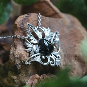 Elfenhalskette „Elwing“ Onyx verstellbar