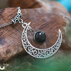 Golden Obsidian &quot;Luna&quot; necklace, chain size of your choice