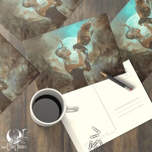 Carte postale au choix 10x15cm - Illustration fantasy et spirituelle Malefic