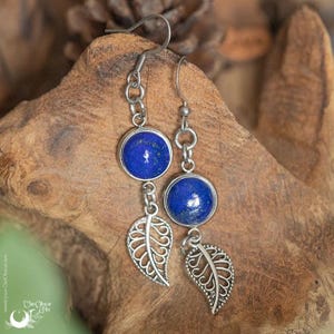 Lapis lazuli earrings, adjustable and customizable