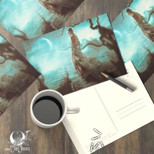 Carte postale au choix 10x15cm - Illustration fantasy et spirituelle New Moon