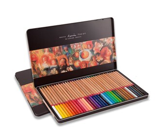 Premier Marco Renior Fine Art Wooden Colored Pencils Set for Sketching/Drawing/Coloring, Soft Core