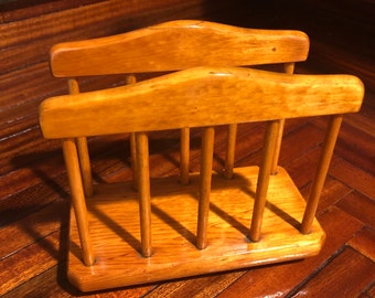 Vintage Wooden Napkin Holder/Bill Holder/Memo Rack/Free Shipping! #99112723