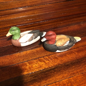 Hand-Painted Porcelain Ducks/Set of Two Ducks/Free Shipping!