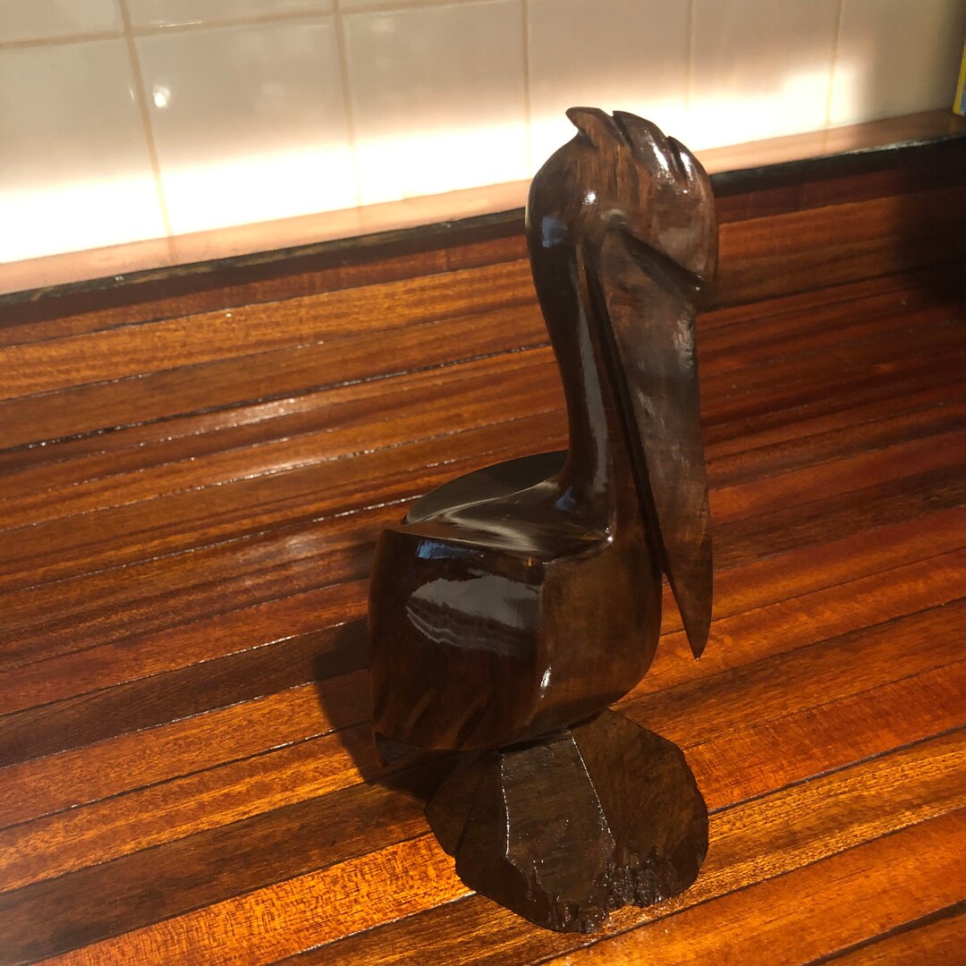 Handcarved Ironwood Pelican Statue/free Shipping Etsy