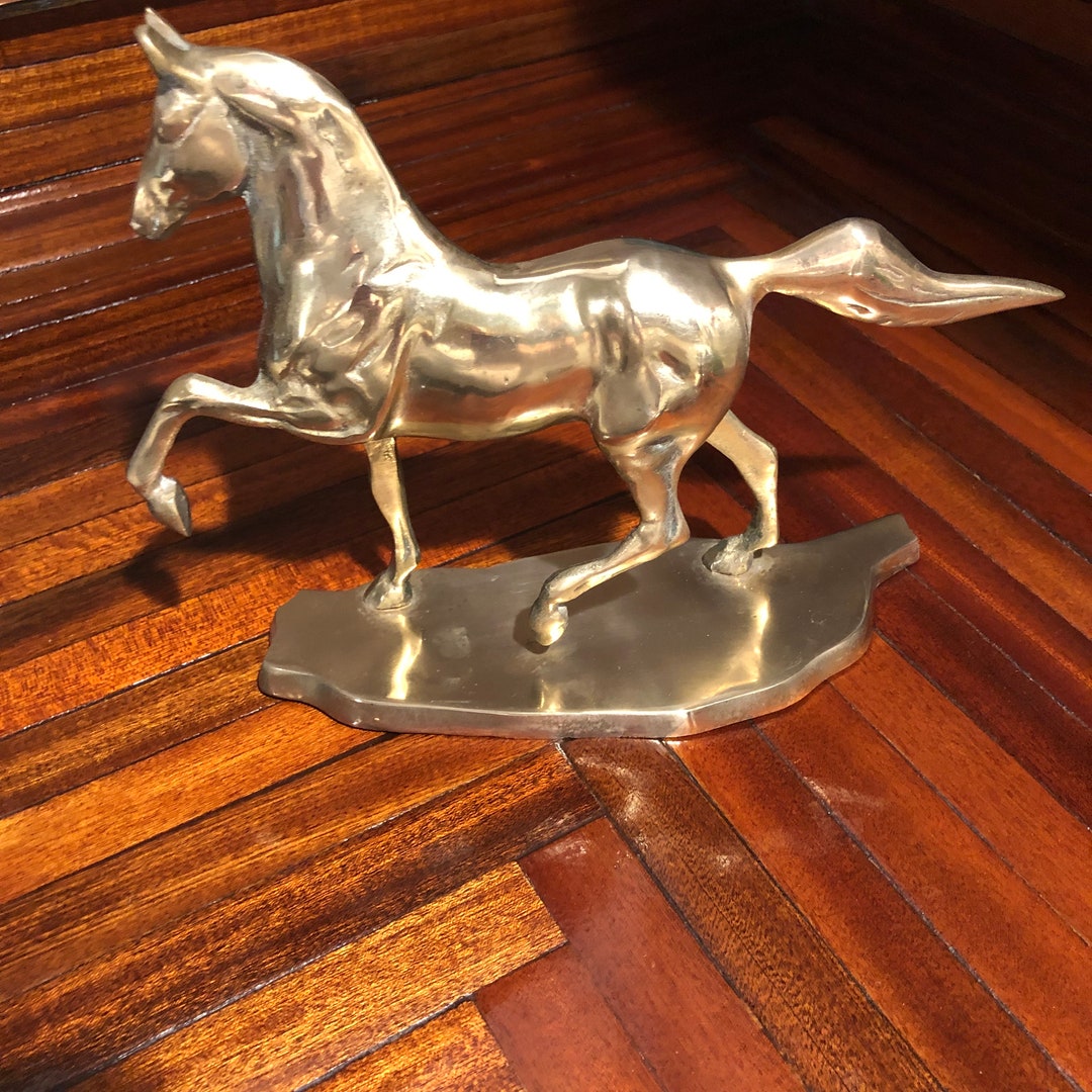 Solid Brass Horse Statue/galloping Brass Horse/free Shipping Etsy