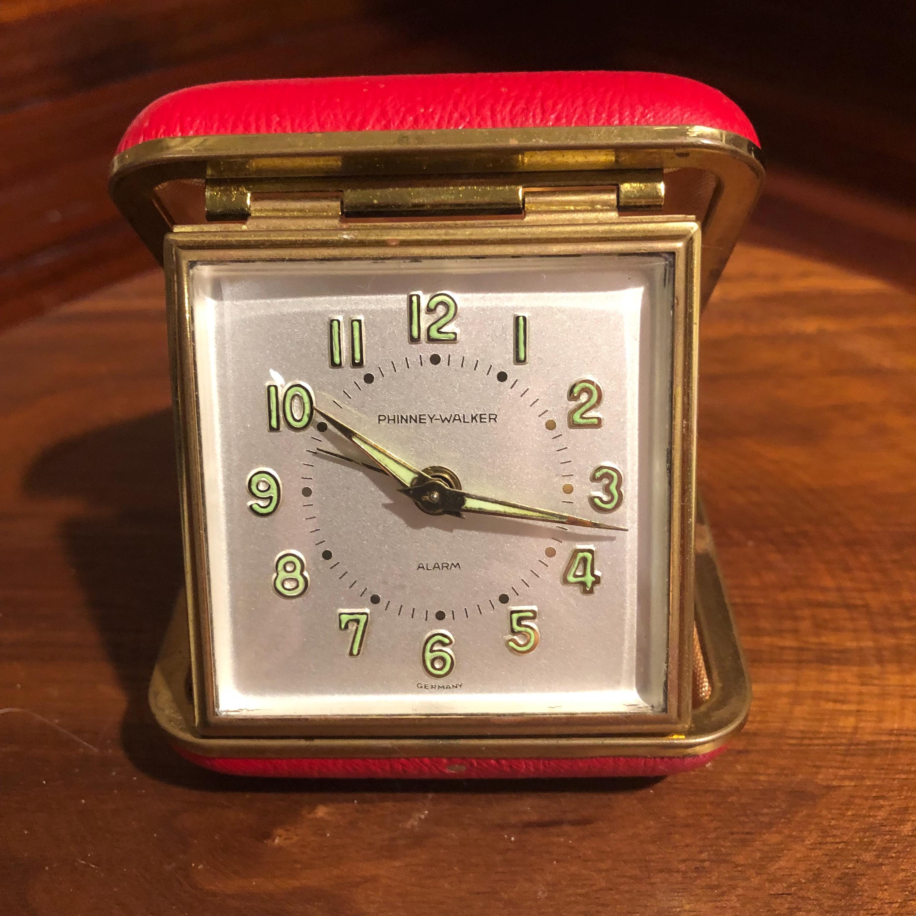 Vintage Phinney-walker Travel Alarm Clock/german Phinney-walker
