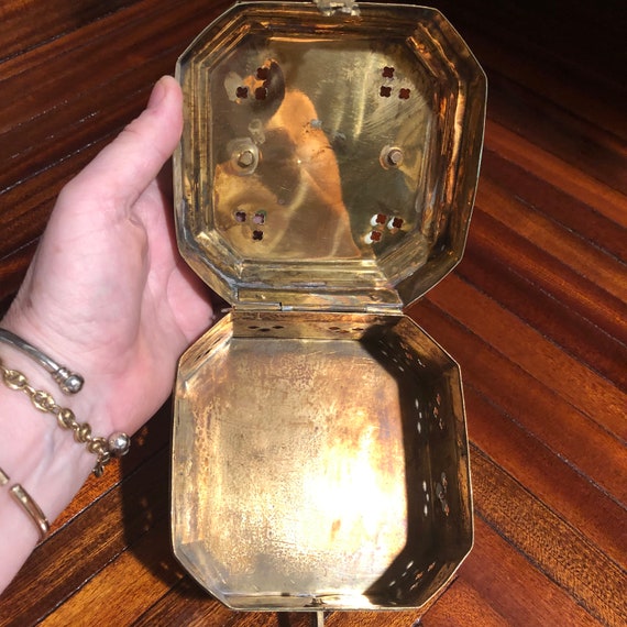 Vintage Solid Brass Cricket/Incense Box/Free Ship… - image 7