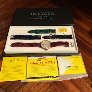 Invicta Swiss Limited Edition Wristwatch/Multi Colored Bands/Easy Change Watch Bands/Free Shipping! #49072324