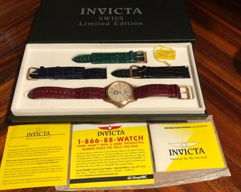 Invicta Swiss Limited Edition Wristwatch/Multi Colored Bands/Easy Change Watch Bands/Free Shipping! #49072324