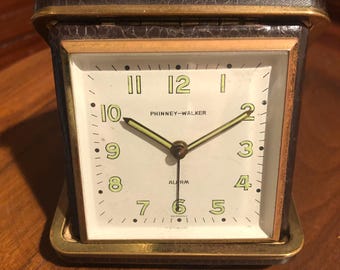 Vintage Gucci Silver Plated Travel Alarm/ Mantel Clock Model 0840