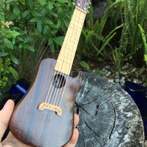 Miniature/Replica Wooden Acoustic Guitar/FREE SHIPPING!