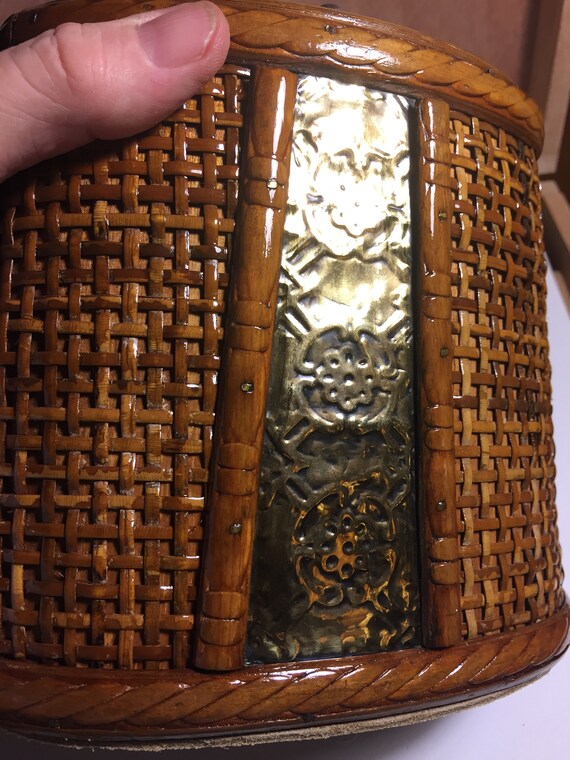 Vintage Wood/Wicker/Clutch Purse/Pocketbook FREE … - image 9