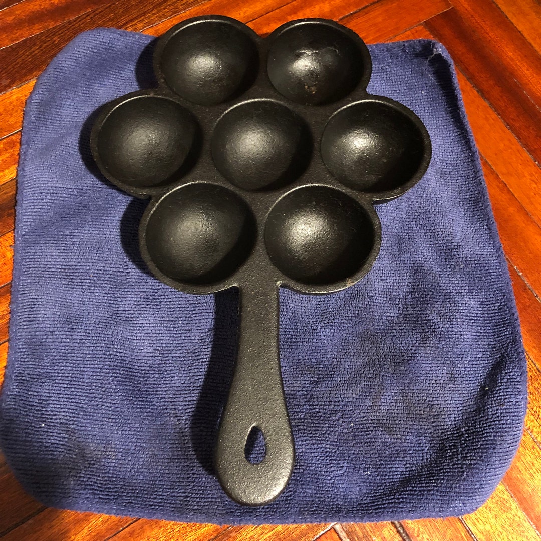 Vintage Cast Iron Aebleskiver Pan/aebleskiver Pan/free Etsy