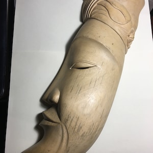 Hibiscus Wood Balinese Hand-Carved/Mask/Cendrawasih Lady/Free Shipping!