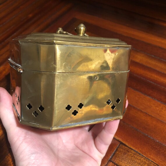 Vintage Solid Brass Cricket/Incense Box/Free Ship… - image 4
