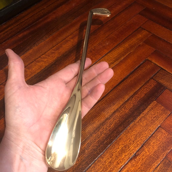 Vintage Solid Brass Golf Club Shoehorn/Brass Putt… - image 7