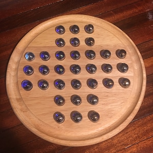 Vintage The Classic Collection Glass Marble Solitaire Game/Free Shipping!