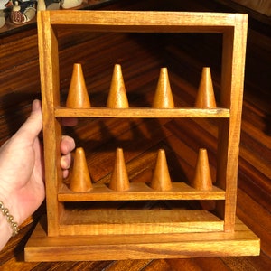 Handmade Acacia Wood Eight Ring Display/Rack/Free Shipping!