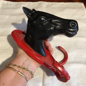 Vintage Cast Iron Horse Head Coat Rack/Free Shipping!