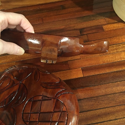 Vintage Lidded shops Wood Turtle Box/Jewelry Box/Free Shipping!