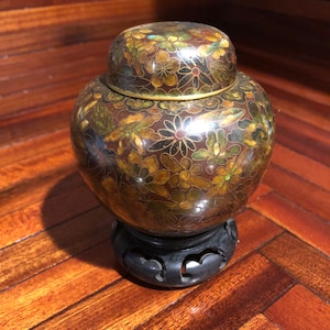 Vintage Cloisonne Ginger Jar/Free Shipping!