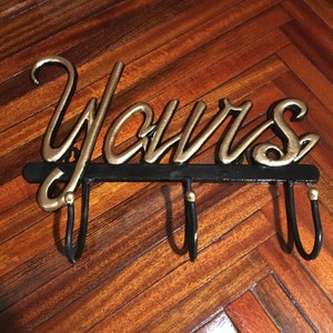 Hand-Painted YOURS Wrought Iron/Cast Iron Coat Rack/Towel RackFree Shipping!