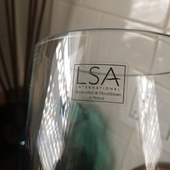 Hand Crafted/mouthblown LSA International Clear/column/tall Etsy