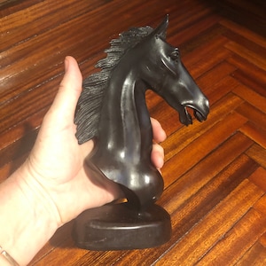 Black Stallion Horse Head Composite Bust/Figurine/Statue/Free Shipping!