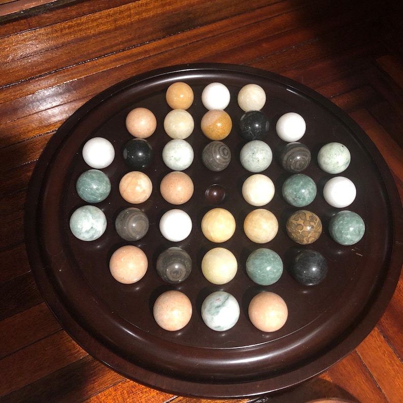 Vintage Bombay Company Solitaire Marble Board Game/free Etsy