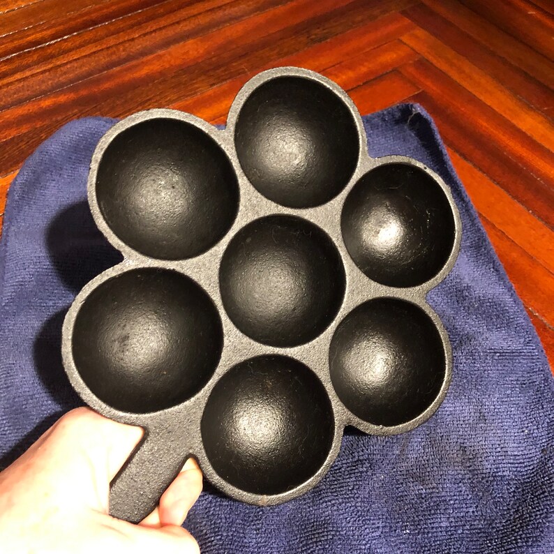Vintage Cast Iron Aebleskiver Pan/aebleskiver Pan/free Etsy