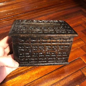 Vintage African Cigarette Box/Blackwood Hand-Carved Magic/Holder/Cigarette Dispenser/Free Shipping!