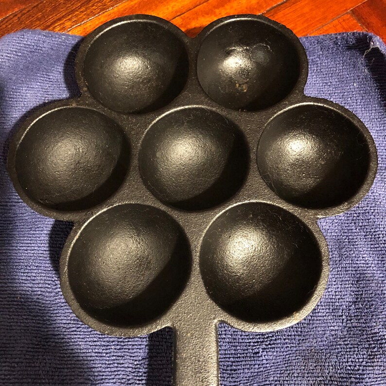 Vintage Cast Iron Aebleskiver Pan/aebleskiver Pan/free Etsy