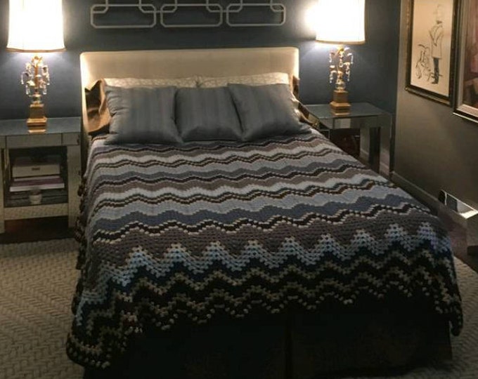 CUSTOM Crochet Afghan, Fullsize Afghan, Twin Full Queen King, Crochet