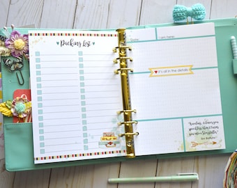 Travel Journal for A5 planners- A5 planner inserts-The Joy of Travel journal- Travel Planner for A5
