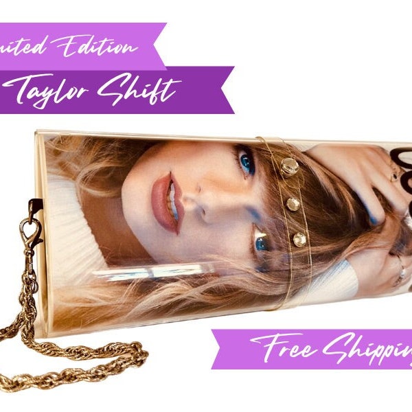 TAYLOR SWIFT- EXCLUSIVE- Magazine Purse, photo purse, clutch purse,evening bag, changeable purse, photo gifts, Cosmopolitan Magazine Cover