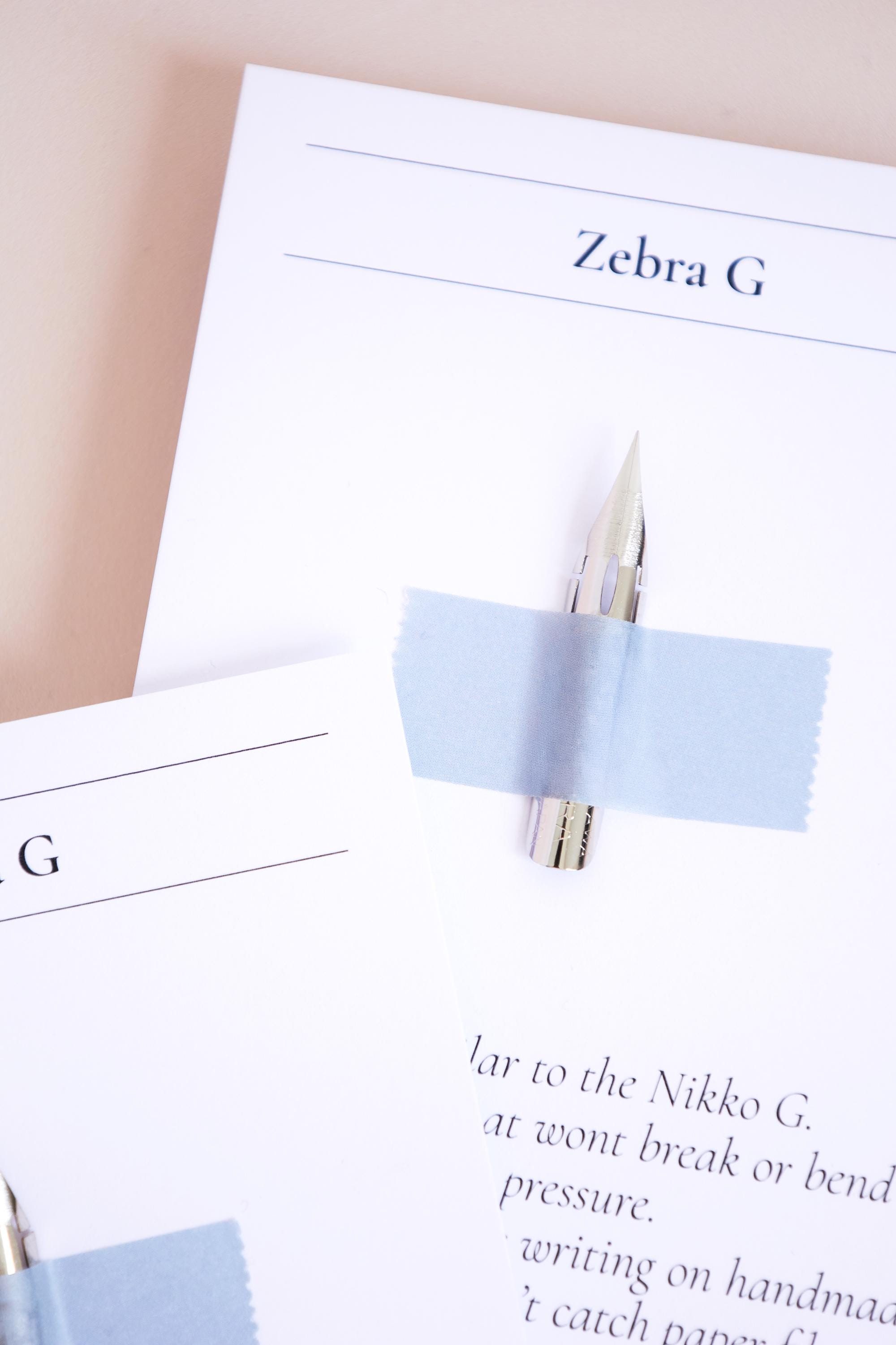 Set di 3 pennini zebra G. Pennino per calligrafia moderna. Pennino per calligrafia in rame.