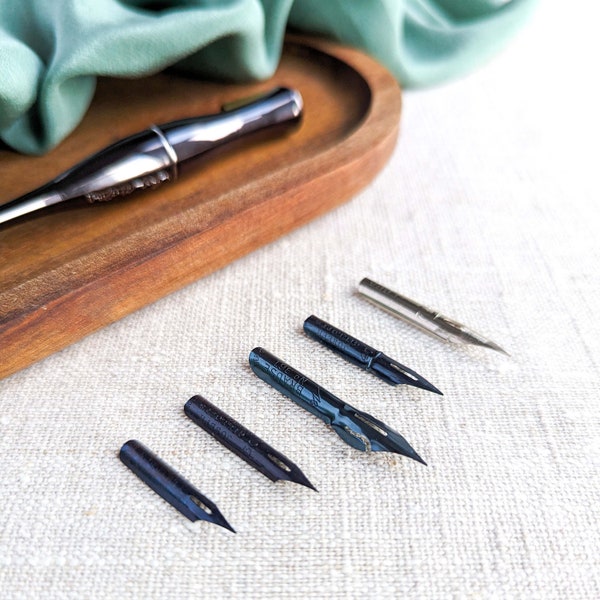 Set of 5 calligraphy nibs. Modern calligraphy nib. copperplate calligraphy nib. mixed nibs