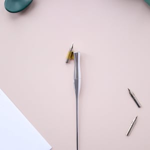 Metallic Moblique Stifthalter, Gerade und Schräg Kalligraphie Stift Bild 3